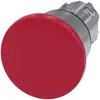Pulsante Siemens SIRIUS ACT sblocco tirando Ø40mm rosso metallo lucido 