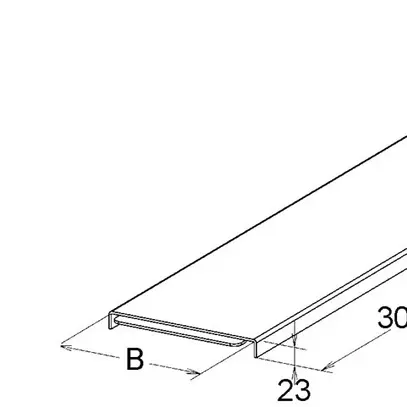 Couvercle Niedax pour chemin de câbles 300mm 