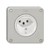 Prise NUPU NEVO, 1×T23, a.LED, gris clair 