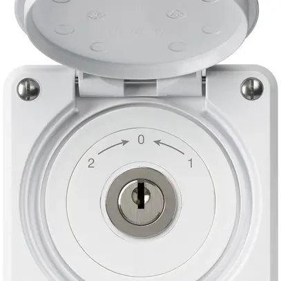 UP-Schlüsselschwenktaster robusto IP55 weiss mit Deckel Wechsler 