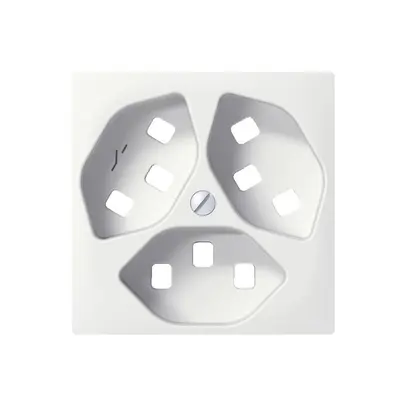 Placca frontale SIDUS bianco per 3×T23/1 con shutter 