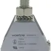 Borne de passage joignable Woertz 240mm² 380A 750V boulon 1×1 rail DIN 35mm bl 