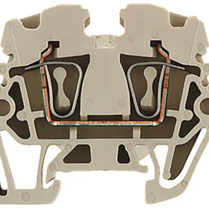 Borne de passage Weidmüller ZDUA connexion à ressort 2.5mm² TS15 beige 