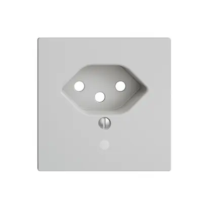 Placca frontale EDIZIOdue T13 grigio chiaro 60×60mm con lente 