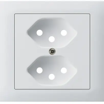 Kit frontal INC Hager kallysto pour prise G3 2×type 13 cadre enfichable blanc 