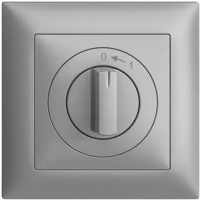 Kit frontal EDIZIOdue 0<-1 silver 88×88mm pour contact pivotant 