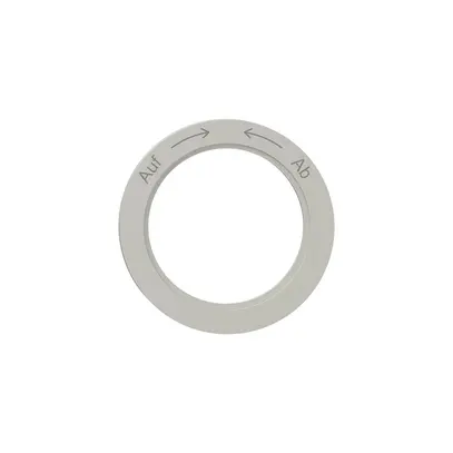 Disco indicatore NEVO, p.interruttore rotativo, Auf-> <-Ab, grigio chiaro 