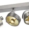 Plafoniera SLV KALU QPAR, 3×GU10 75W IP20 alu spazzolato 