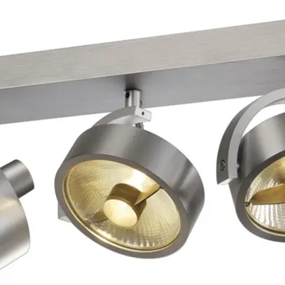 Plafoniera SLV KALU QPAR, 3×GU10 75W IP20 alu spazzolato 