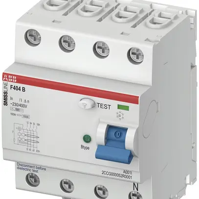Interrupteur différentiel ABB SMISSLINE TP 4P 25A 30mA type B 0…2kHz 