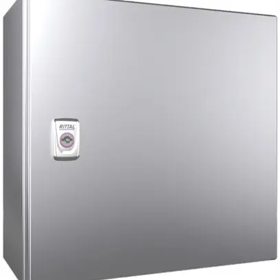 Armoire compacte Rittal AX, 1 porte, IP66, 380×380×210mm, acier fin V2A 