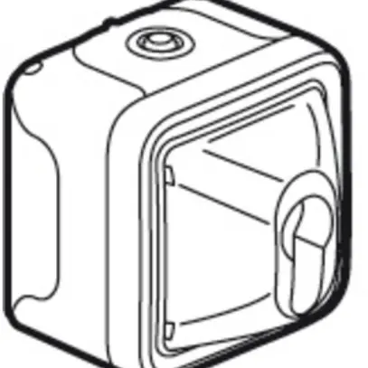 Interruttore rotativo AP PLEXO 1-0-2 con chiusura di sicur.bi 