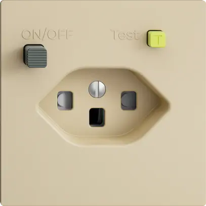 Prise ENC EDIZIOdue T23 FI 30mA F, shutter, vanille 