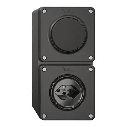 Combinazione NAPU NEVO, 2×1, 1×Sch 3/1 L / 1×tipo 13, nero 