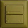 Poussoir ENC KNX 2× EDIZIOdue olive RGB sans LED avec insert papier 