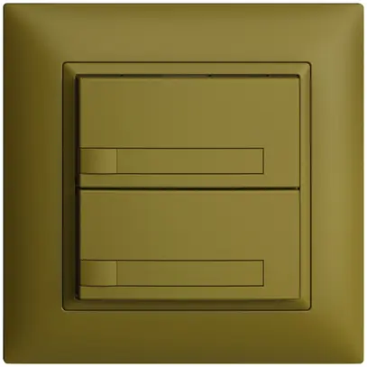 Poussoir ENC KNX 2× EDIZIOdue olive RGB sans LED avec insert papier 