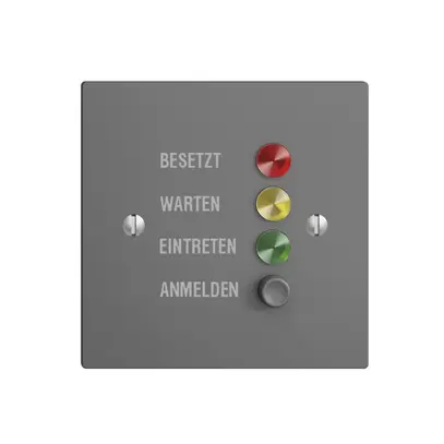 Türstation für Rufleuchte dunkelgrau deutsch, EDIZIOdue 