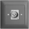 Prise de raccordement XLR avec fiche EDIZIOdue gris foncé 