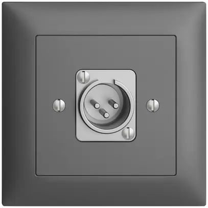 Presa di raccordo XLR con spina EDIZIOdue grigio scuro 