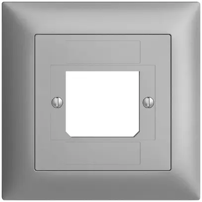 Kit frontal EDIZIOdue silver 88×88mm 1×TT 3×RJ 