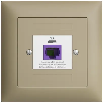 Presa ritorno INC EDIZIOdue FMI 1×RJ45 p.Swisscom VoIP, 8 poli, UTP, sand 