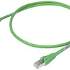 Cavo patch RJ45 WAGO 756-1250, cat.6A S/FTP, sblocco assiale, LSZH, verde, 1m 