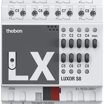 Attuatore-commutatore KNX AMD Theben LUXORliving 8-canale 