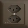 Prise INC EDIZIOdue 2×T13 coffee 1×S 