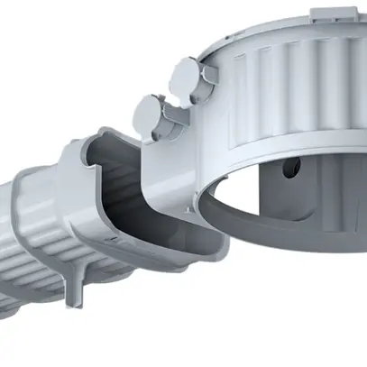 Boîtier INC AGRO HaloX 180 avec tunnel 325mm pour béton sur place 