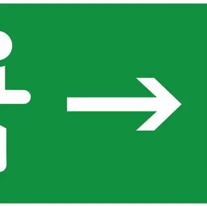 Pictogramme Legrand chemin de fuite à droite 