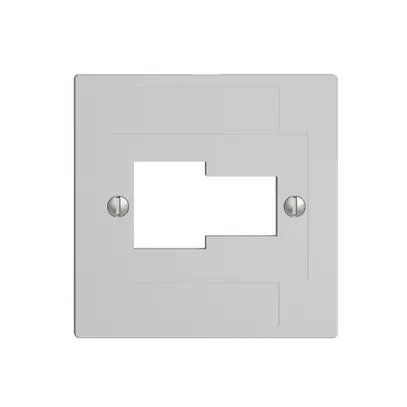 Plaque frontale 1×TT,1×RJ45 gris clair ITplus ITM EDIZIOdue 