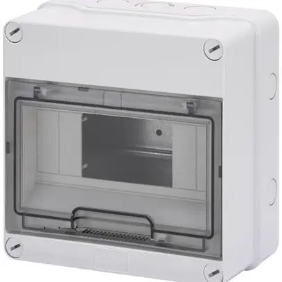 Centralino AP GEWISS 40CDK, 1 fila 8UM, 180×180×98mm, IP55, grigio 