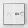 Interrupteur lumineux kallysto 1/1L blanc avec symbole lumière+ventilation 