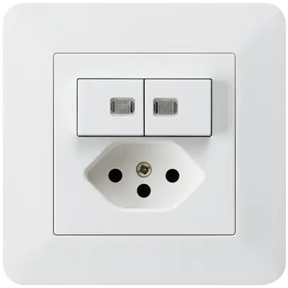 Combinazione luminosa INC 3/1P+A-R+T13 bianco kallysto.trend 