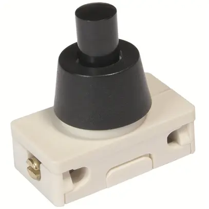 Interrupteur à poussoir INC ELBRO, 2A/250V 1L, noir 