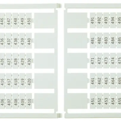 Etiquette de marquage 5×5mm 10×1…10, 5 cartes à 100 
