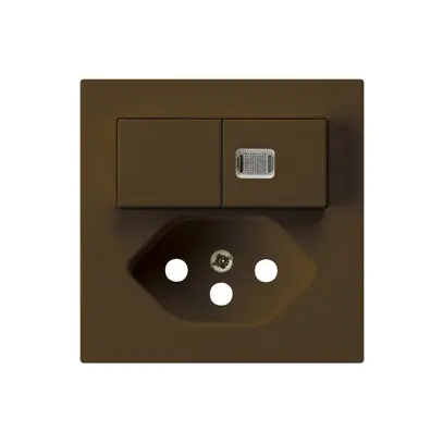 Frontset kallysto 60×60 braun mit 1 Linse für Kleinkombi S1/T13 