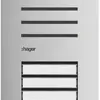 Poste audio externe Hager elcom.one 2-fils pour 4appartements acier fin 