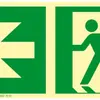 Piktogramm Rettungsweg nach links, 150mm 