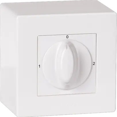 Interruttore rotativo AP ATO 2/2L bianco 