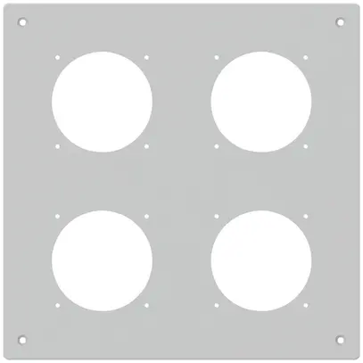 Placca d.montaggio INC robusto 2×2 alluminio, grigio 