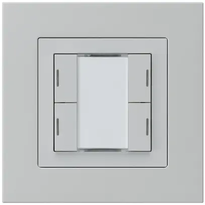 Poussoir ENC kallysto.pro KNX 4×LED RGB s/e-link gris clair 