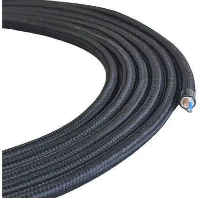 Câble textile Elektrogros TDLR H03VV-F 2×0.75mm² LN noir 50m 