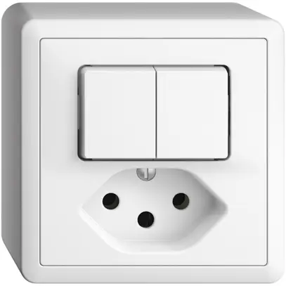 AP-Kombination 1/3+3/1P+T13 EDIZIOdue weiss mit Shutter 