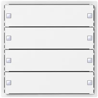 Couronne pour senseur poussoir SIDUS KNX Design type ZE, 4/8, blanc 