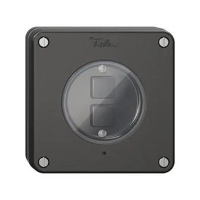 Poussoir KNX NUP 2× NEVO RGB avec sonde de température, noir 