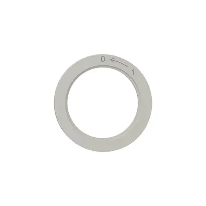 Disco indicatore NEVO, p.interruttore rotativo, 0 <- 1, grigio chiaro 