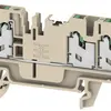 Borne de passage joignable S3C 2.5 DL 2.5mm² 24A 800V SNAP IN 3×1 DIN35 beige 