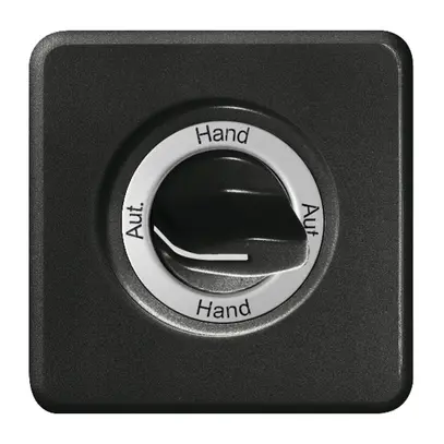 Kit front. Aut.-Hand-Aut.-Hand per interr.rotativo nero 