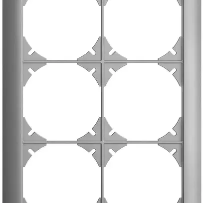 Telaio di copertura EDIZIOdue 2×3 silver 